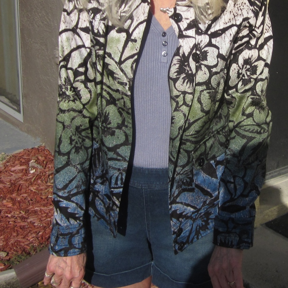 Chicos cotton blend jacket. Size 0.